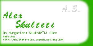 alex skulteti business card